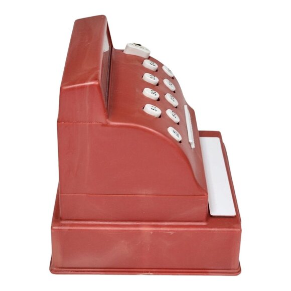 1950s Tom Thumb Red Toy Cash Register Western Stamping Vintage Toy Memorabilia - Picture 6 of 7